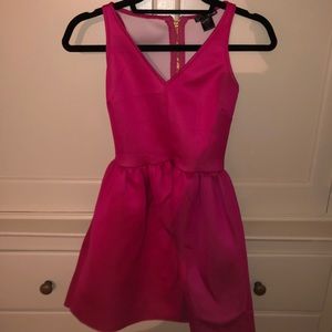 Bright pink & fancy aqua dress